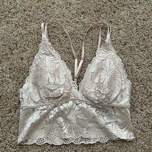 Light Pink Floral Aerie Bralette - NEW with tags